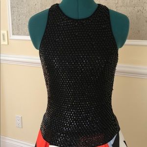 Carmen Marc Valvo sequined tank